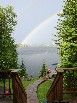 rainbow on the lake